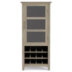 Armoire porte-bouteilles haute capacité avec porte en verre trempé