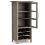 Armoire porte-bouteilles haute capacité avec porte en verre trempé