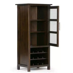 Armoire porte-bouteilles haute capacité avec porte en verre trempé