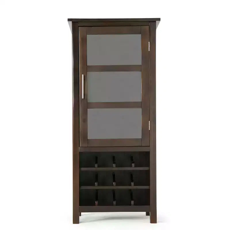 Armoire porte-bouteilles haute capacité avec porte en verre trempé