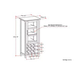 Armoire porte-bouteilles haute capacité avec porte en verre trempé