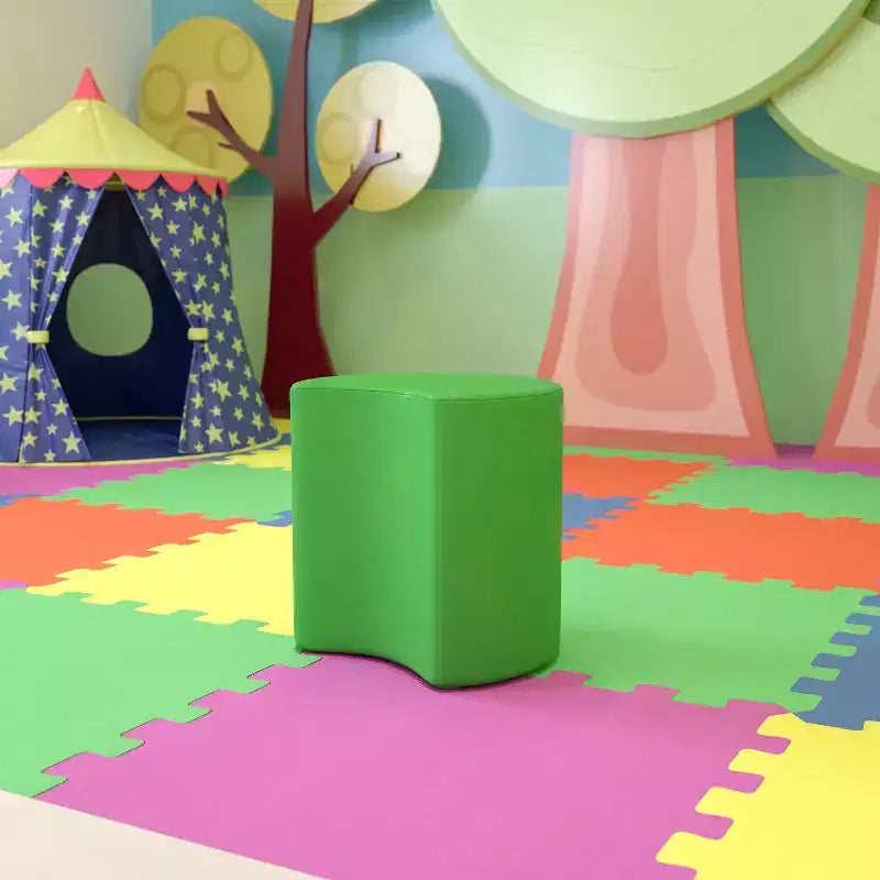 Pouf modulaire en forme de lune de 45 cm pour salles de classe et espaces communs