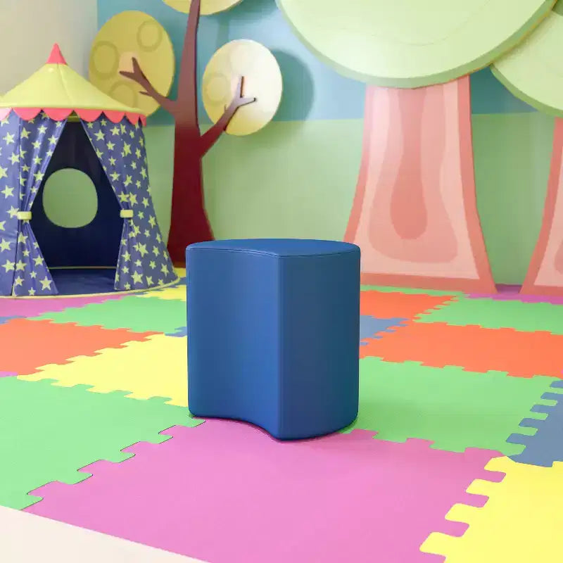 Pouf modulaire en forme de lune de 45 cm pour salles de classe et espaces communs