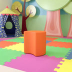 Pouf modulaire en forme de lune de 45 cm pour salles de classe et espaces communs