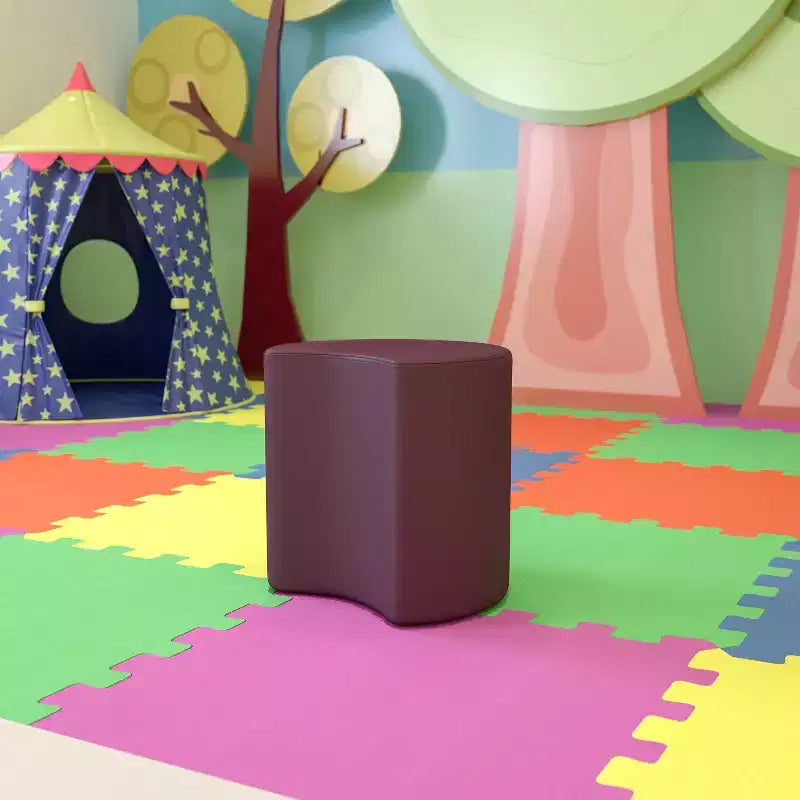 Pouf modulaire en forme de lune de 45 cm pour salles de classe et espaces communs