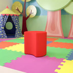 Pouf modulaire en forme de lune de 45 cm pour salles de classe et espaces communs