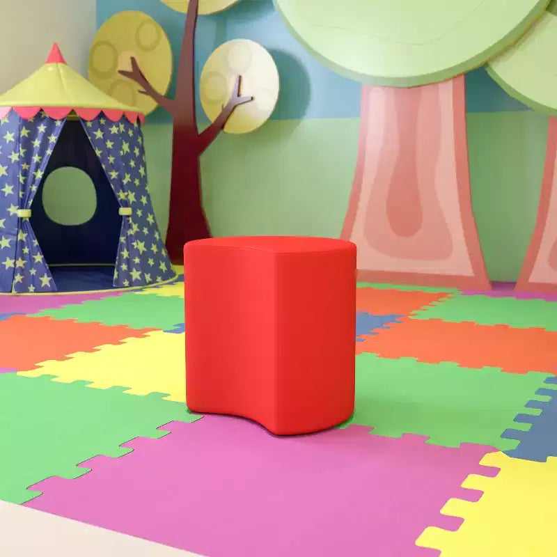 Pouf modulaire en forme de lune de 45 cm pour salles de classe et espaces communs