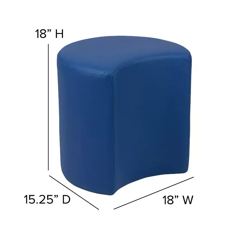 Pouf modulaire en forme de lune de 45 cm pour salles de classe et espaces communs