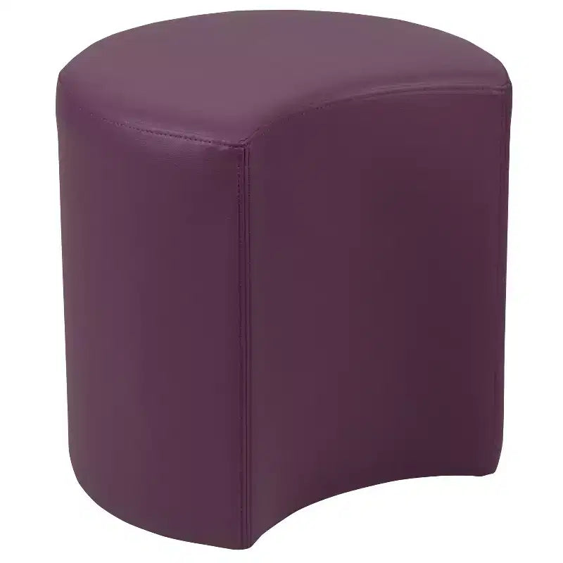Pouf modulaire en forme de lune de 45 cm pour salles de classe et espaces communs