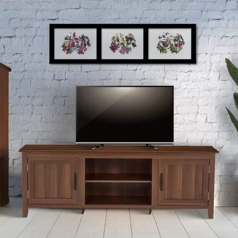 Meuble TV de 178 cm avec rangements et étagères