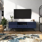 Meuble TV moderne 3 tiroirs avec placard pour téléviseurs jusqu'à 65 po