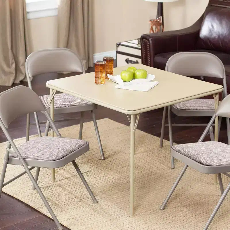 Table pliante carrée en métal de 34 x 34 pouces