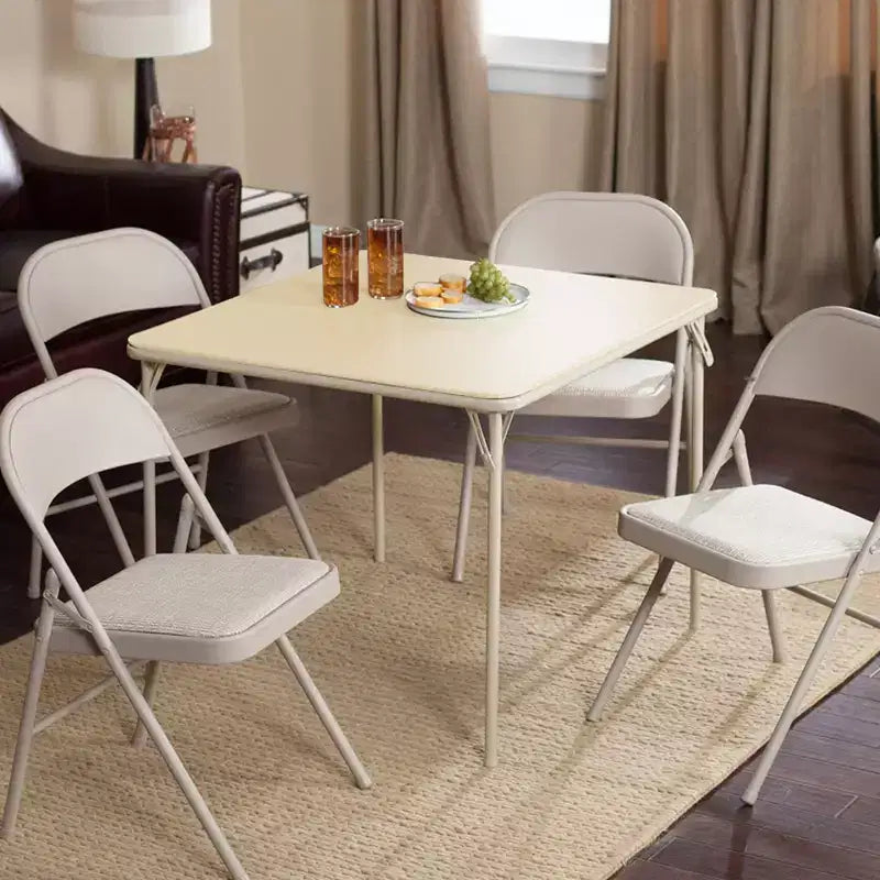 Table pliante carrée en métal de 34 x 34 pouces