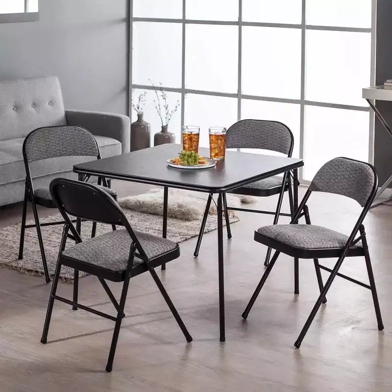Table pliante carrée en métal de 34 x 34 pouces